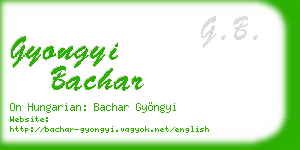 gyongyi bachar business card